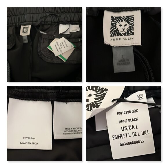 Anne Klein Pull On Cinched Waist Faux Leather Pant Sz L NWT - Picture 8 of 9